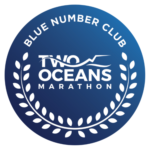 Two Oceans Marathon Blue Number Club Badge
